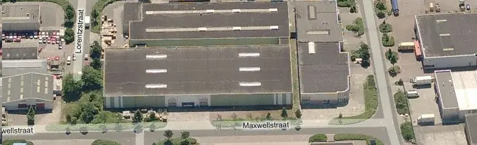 Peters verpakkingen luchtfoto
